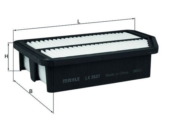 Luchtfilter MAHLE LX 3537 MAHLE LX 3537 Luchtfilter van de motor HYUNDAI ELANTRA 2025