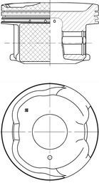 Piston KOLBENSCHMIDT 41011616 KOLBENSCHMIDT 41011616 2005 TOYOTA HIACE piston replacement