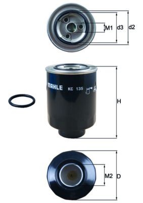 Brandstoffilter MAHLE KC 135D MAHLE KC 135D Benzinefilter MITSUBISHI PAJERO SPORT 2019