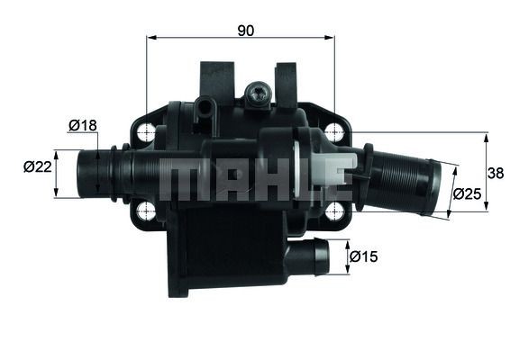 BEHR THERMOT-TRONIK Termostato motore TH 42 83 TH 42 83 costo Termostato refrigerante PEUGEOT 108 BEHR THERMOT-TRONIK