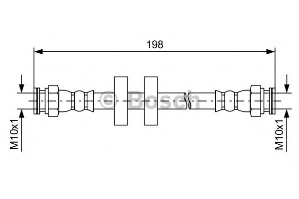 BOSCH Brake hose 1 987 481 581 BOSCH 1 987 481 581 Peugeot Bipper Van flexible brake hose replacement