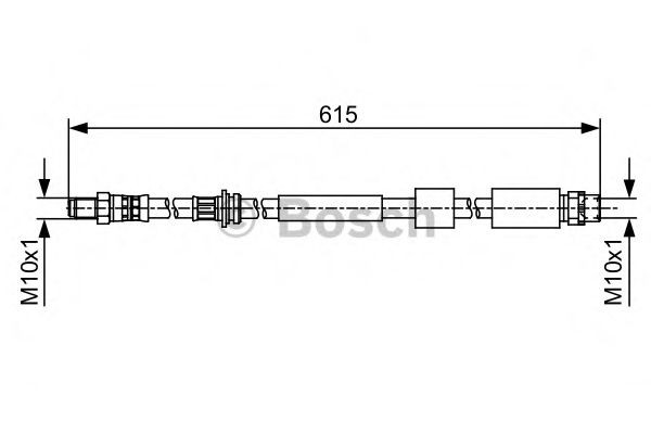 BOSCH Bremseslange 1 987 481 615 pris Bremseslange BMW F34 1 987 481 615 BOSCH