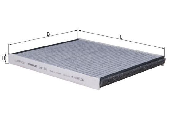 Filtro, ar do habitáculo MAHLE LAK 361 MAHLE LAK 361: Filtro do habitáculo Chevy AVEO 2006