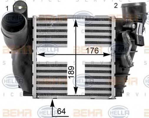 HELLA Intercooler 8ML 376 700-704 8ML 376 700-704 HELLA intercooler för turbo SUZUKI BALENO