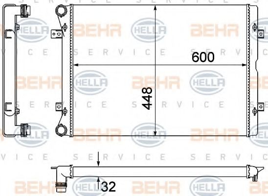 HELLA Radiateur du moteur 8MK 376 901-101 Ford SIERRA Radiateur moteur HELLA 8MK 376 901-101