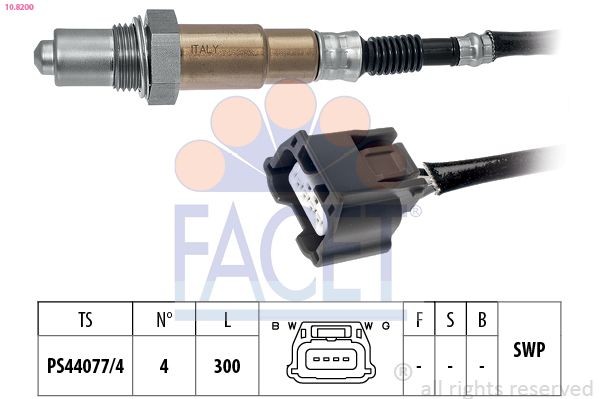 FACET Sonde lambda 10.8200 Nissan SILVIA Capteur lambda FACET 10.8200