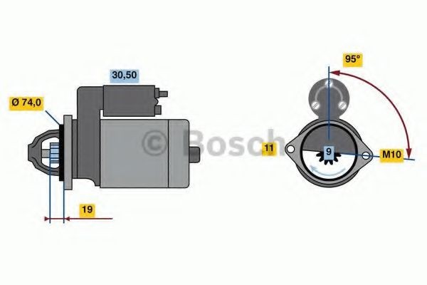 BOSCH Startmotor 0 986 023 260 BOSCH Starter TOYOTA 0 986 023 260
