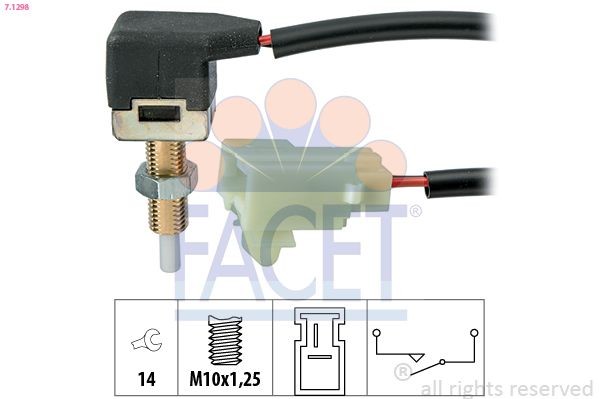 FACET Innesto, Comando disinnesto frizione 7.1298 FACET 7.1298 Interruttore frizione HYUNDAI H100 Bus (P) originale prezzo