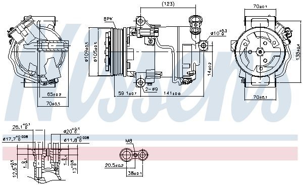 NISSENS Compresseur de climatisation 890006 NISSENS 890006 Moteur clim Opel Astra H TwinTop prix