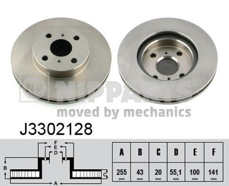 NIPPARTS Piduriketas J3302128 J3302128 Pidurikettad TOYOTA YARIS NIPPARTS