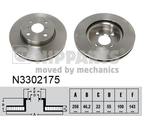 NIPPARTS Piduriketas N3302175 Piduriketas NIPPARTS YARIS N3302175 odav