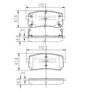 NIPPARTS Kit pastiglie freni N3610308 N3610308 costo Pastiglie dei freni CHEVROLET EPICA NIPPARTS