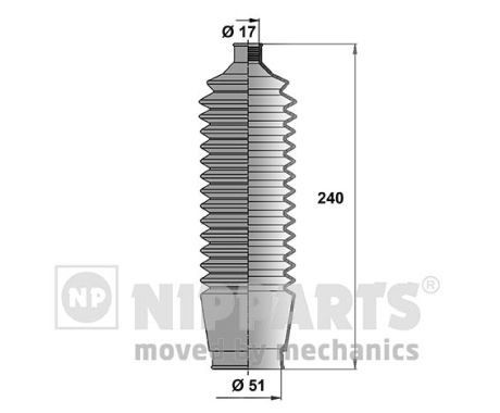 NIPPARTS Kaitsekummikomplekt, rooliseade N2855001 N2855001 Roolilati tolmukaitse CHEVROLET AVEO NIPPARTS