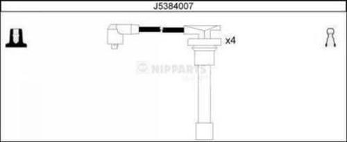 NIPPARTS Σετ καλωδίων υψηλής τάσης J5384007 Καλωδια μπουζι σετ NIPPARTS JAZZ J5384007 φθηνά