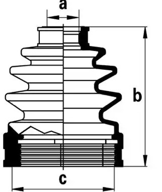 NIPPARTS Paljekumisarja, vetoakseli J2883012 J2883012 NIPPARTS Vetonivelen suojakumi HYUNDAI