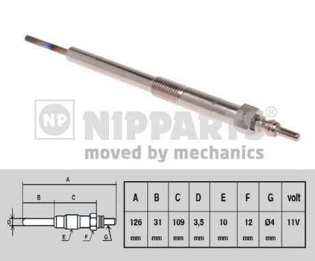 NIPPARTS Gloeibougie N5714003 Gloeibougie voor diesel NIPPARTS ACCORD N5714003 goedkoop