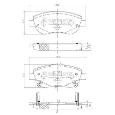 NIPPARTS Τακάκια φρένων N3602135 Τακάκια δισκόφρενων NIPPARTS Peugeot 306 N3602135