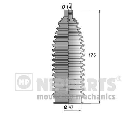 NIPPARTS Kaitsekummikomplekt, rooliseade N2845006 N2845006 Roolilati tolmukaitse CHEVROLET AVEO NIPPARTS