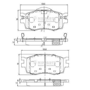 NIPPARTS Kit pastiglie freni J3600542 J3600542 costo Pastiglie dei freni NIPPARTS CHEVROLET EPICA