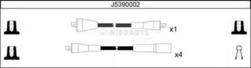 NIPPARTS Σετ καλωδίων υψηλής τάσης J5390002 J5390002 Σετ μπουζοκαλώδια HONDA JAZZ NIPPARTS