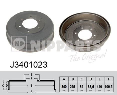 NIPPARTS Bremžu trumulis J3401023 J3401023 NIPPARTS Trumuļu bremzes Nissan lēti