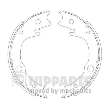 NIPPARTS Handremschoenen N3502086 Toyota LAND CRUISER Handremschoen set NIPPARTS N3502086