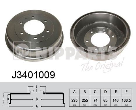 NIPPARTS Bremžu trumulis J3401009 J3401009 NIPPARTS Trumuļu bremzes Nissan lēti
