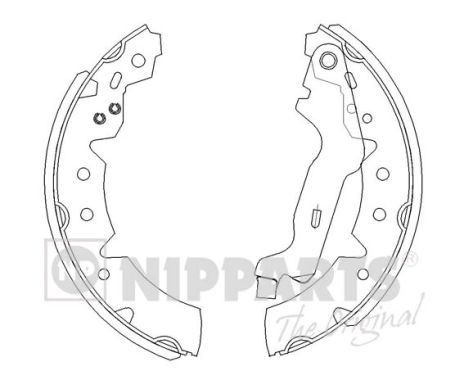 NIPPARTS Σετ σιαγόνων φρένων J3502072 Σιαγόνων φρένων NIPPARTS Toyota RAV 4 J3502072