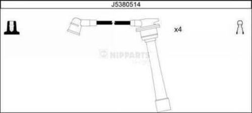 NIPPARTS Bougiekabels J5380514 Bougie, kabel NIPPARTS JAZZ J5380514 goedkoop