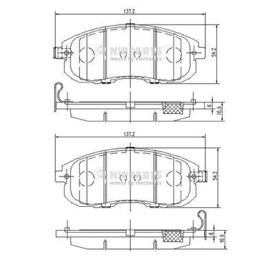NIPPARTS Jarrupalat, levyjarru N3601099 N3601099 NIPPARTS Jarrupala NISSAN SENTRA