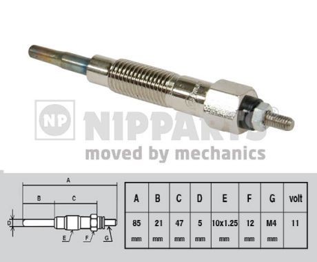 NIPPARTS Προθερμαντήρας J5711025 Προθερμαντήρας NIPPARTS Nissan PATROL J5711025