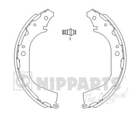 NIPPARTS Sada brzdových čeľustí J3501045 J3501045 Bubnové brzdy NIPPARTS NISSAN NAVARA