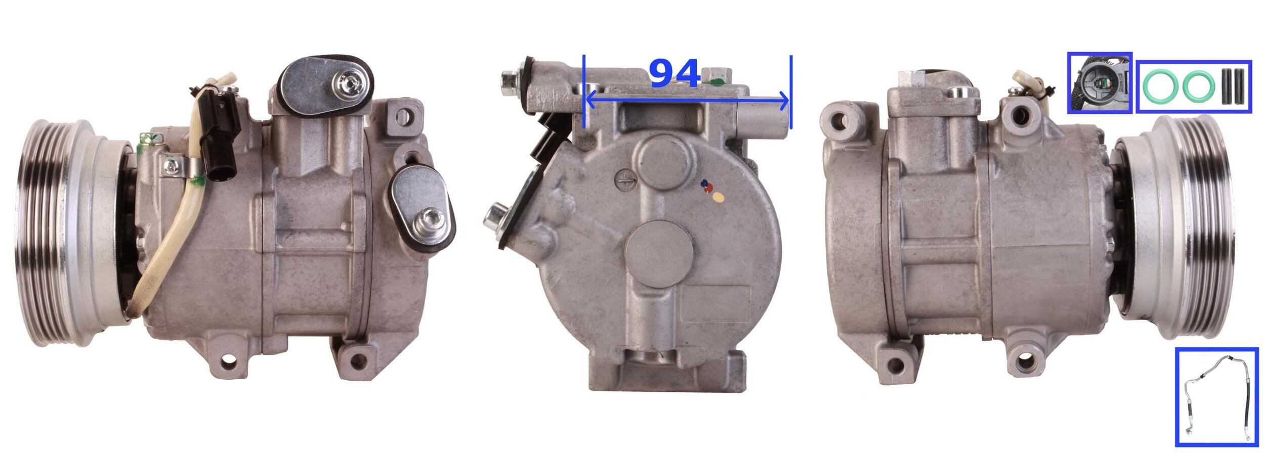 AC-kompressor ELSTOCK 51-0766 ELSTOCK 51-0766: AC pumpe Kia RIO 2005