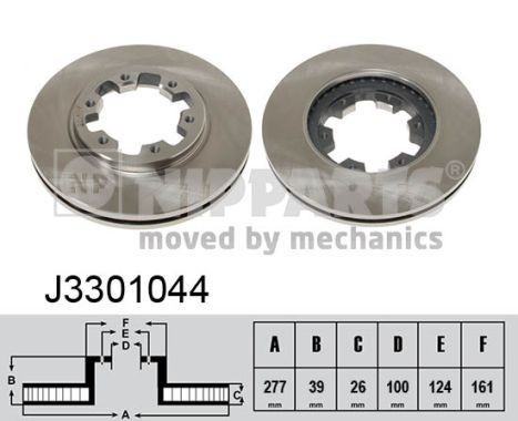 NIPPARTS Disque de frein J3301044 Ford COUGAR Disques NIPPARTS J3301044