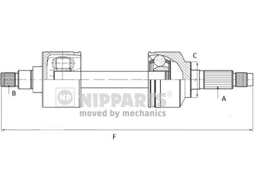 NIPPARTS Semiasse N2800503 N2800503 Semiasse NIPPARTS Toyota