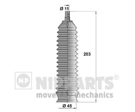 NIPPARTS Kaitsekummikomplekt, rooliseade N2840903 Roolilati tolmukaitse NIPPARTS Chevrolet AVEO N2840903