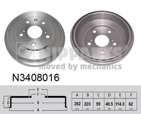 NIPPARTS Bromstrumma N3408016 NISSAN bromstrumma NIPPARTS N3408016