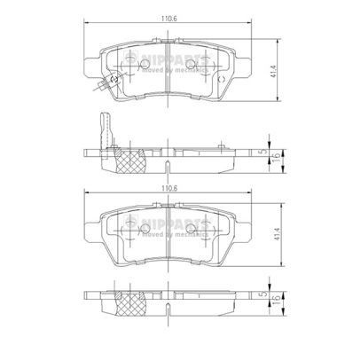 NIPPARTS Jarrupalat, levyjarru J3611050 J3611050 NIPPARTS Etujarrupalat NISSAN SENTRA