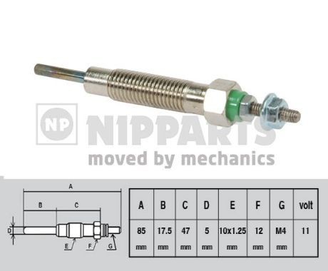 NIPPARTS Προθερμαντήρας J5715004 J5715004 Προθερμαντήρας NISSAN PATROL NIPPARTS