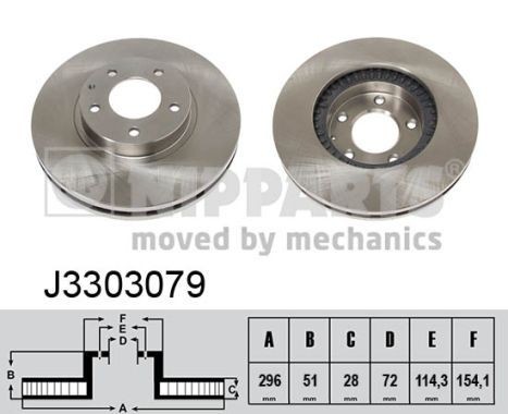 NIPPARTS Brake disc J3303079 Mazda MX-5 NIPPARTS brake discs J3303079