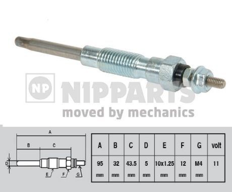 NIPPARTS Bujía de precalentamiento J5712008 NIPPARTS Bujías de calentamiento J5712008 experiencia