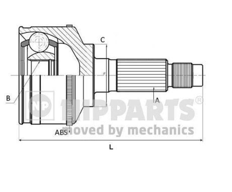 NIPPARTS Kit giunti semiasse J2822129 J2822129 costo Giunto omocinetico MAZDA RX-8 NIPPARTS