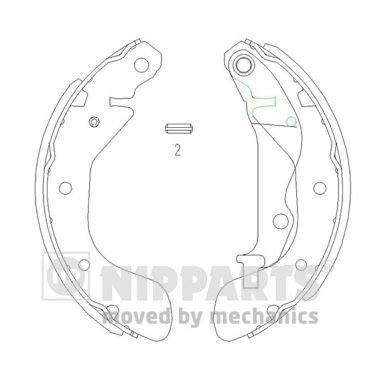 NIPPARTS Jarrukenkäsarja J3500907 J3500907 NIPPARTS Jarrukengät MINI Cabriolet