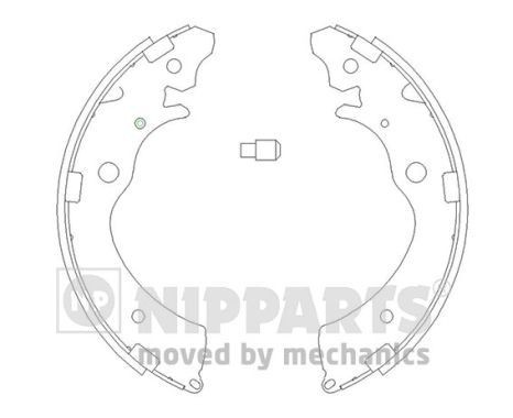 NIPPARTS Bremsesko sett J3504020 J3504020 Bremsesko RENAULT Symbol NIPPARTS