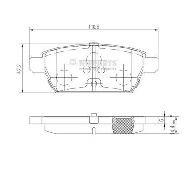 NIPPARTS Kit pastiglie freni J3613019 J3613019 costo Pastiglie dei freni CHEVROLET EPICA NIPPARTS