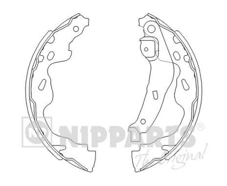 NIPPARTS Remschoenset J3502082 J3502082 Remschoenen set FIAT BRAVA NIPPARTS