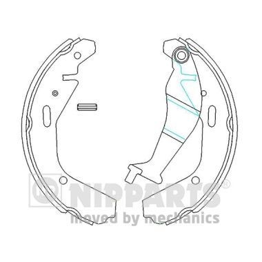 NIPPARTS Bremsbackensatz N3508028 N3508028 NIPPARTS SSANGYONG Bremsbacken vorne und hinten