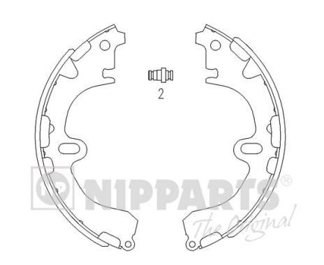 NIPPARTS Jarrukenkäsarja, rumpujarru J3502034 Toyota Corolla Verso jarrukenkäsarja, rumpujarru NIPPARTS J3502034
