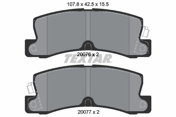 TEXTAR Bromsbelägg 2007601 Toyota Corolla Coupe AE86 Bromsbelägg sport TEXTAR 2007601