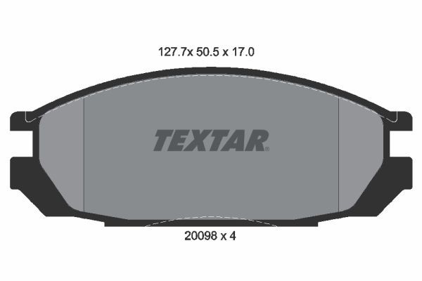 TEXTAR Bromsbelägg 2009801 Nissan Patrol K260 Bromsbelägg TEXTAR 2009801